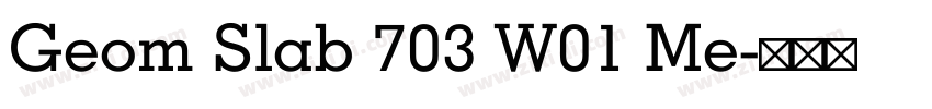 Geom Slab 703 W01 Me字体转换 Geom Slab 703 W01 Me字体转换